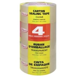 Rubans D'emballage Cantech, 48 Mm X 50 M, Clair, Paquet De 4