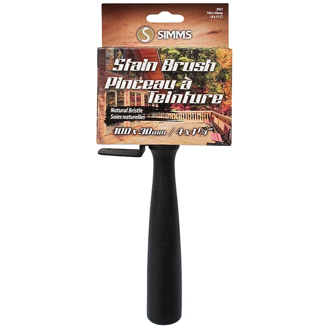 Pinceau Teinture Plat Simms 1-paquet, Poils Naturels 4 Po 4 Pinceau Teinture Plat Simms 1-paquet, Poils Naturels 4 Po – Image 2