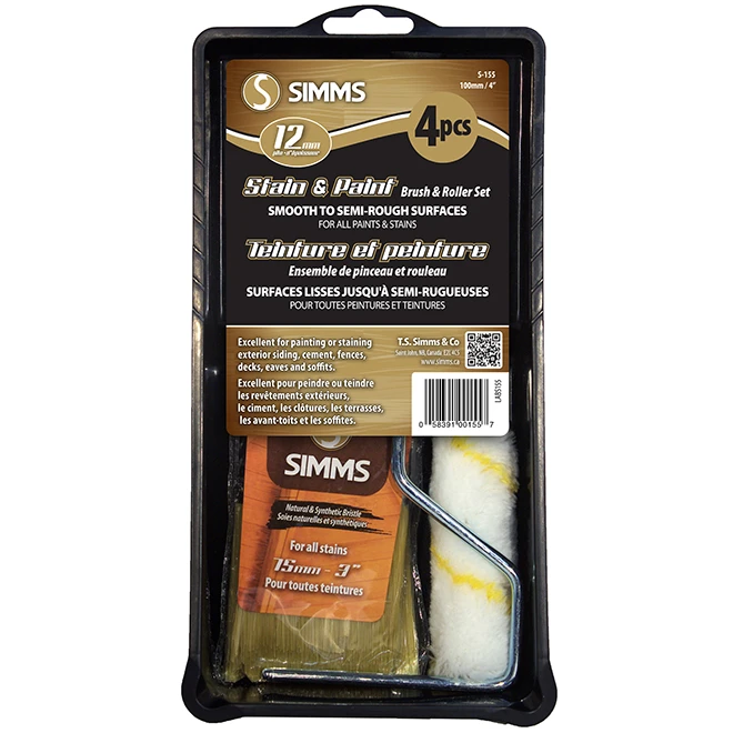 Petit Ensemble Pour Teinture Simms, Pinceau De 3 Po L., Plateau, Manchon, Manche 4 Petit Ensemble Pour Teinture Simms, Pinceau De 3 Po L., Plateau, Manchon, Manche – Image 2