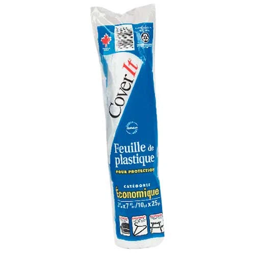 Toile Protectrice, 10'x25', Plastique 3 Toile Protectrice, 10'x25', Plastique