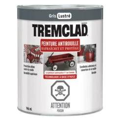 Peinture Antirouille Tremclad, 946 Ml, Gris, Fini Lustré