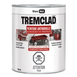Peinture Antirouille Tremclad, 946 Ml, Blanc, Fini Mat