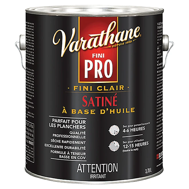 Rust-Oleum Peinture Pour Plancher, Varathane Pro, 3,78 L, Satiné, Clair 3 Rust-Oleum Peinture Pour Plancher, Varathane Pro, 3,78 L, Satiné, Clair