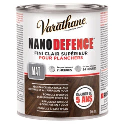 Fini Supérieur Pour Planchers Nano Defence Varathane, Clair Mat, à Base D'eau, 946 Ml