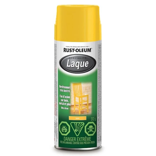 Peinture En Aérosol Rust-Oleum, Laque Jaune Lustré (312 G) 3 Peinture En Aérosol Rust-Oleum, Laque Jaune Lustré (312 G)