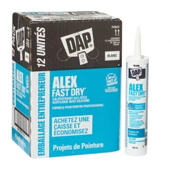 Calfeutrant Au Latex Acrylique Et Silicone Alex Fastdry De Dap, Imperméable, Flexible, 300 Ml