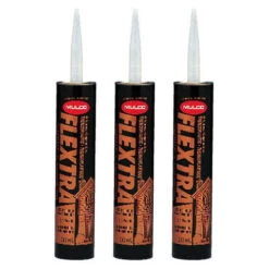 Scellant Thermoplastique Extérieur à Base De Caoutchouc Flextra De Mulco, Hydrofuge, Blanc Glacier, 300 Ml, Paquet De 3