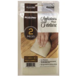 Éponges Pour Application De Teinture Stainpro, Teinture Et Laque, Sans Peluche, 5 Po L. X 4 Po L. X 1 Po É., Paquet De 2
