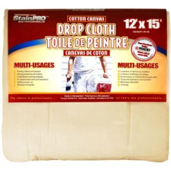 Toile De Protection StainPro En Coton, Multi-usages, Robuste, 12 Pi X 15 Pi