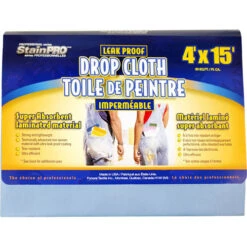 Toile De Protection Plastifiée StainPro Légère, Réutilisable, Résistante Aux Déchirures, 15 Pi X 4 Pi