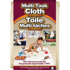 Toile De Peintre Plastifiée StainPro, Coton, Aucune Fuite, 5 Pi X 4 Pi