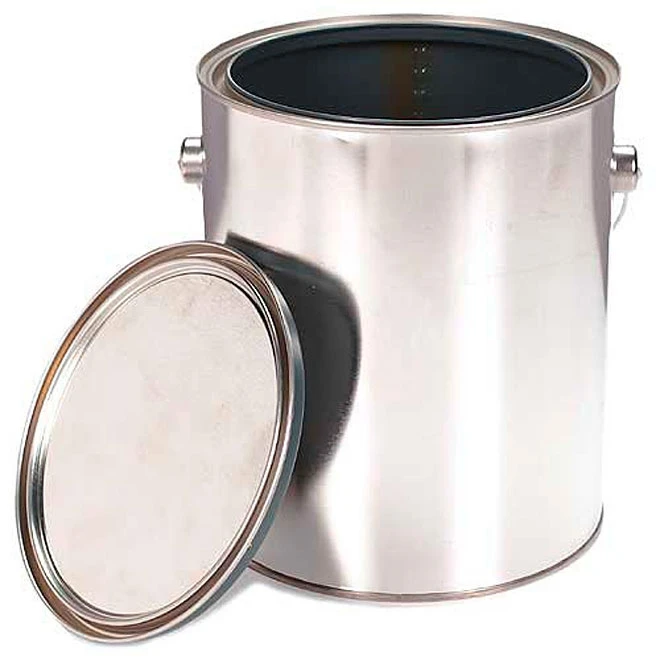 Pot De Peinture Vide Avec Couvercle, Métal, Réutilisable 3,78 L 3 Pot De Peinture Vide Avec Couvercle, Métal, Réutilisable 3,78 L