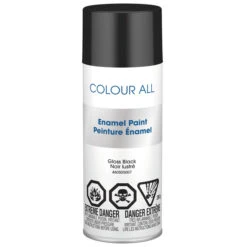 Krylon Peinture émaillée En Aérosol Color All, Lustré, Noir, à Base D'huile, 283 G