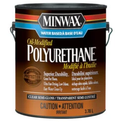 Vernis Polyurethane, 3,78 L, Transparent Semi-lustré
