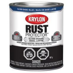 Peinture Antirouille émaillée Rust Protector De Krylon, à Base D'huile, Bleu Basique, 946 Ml