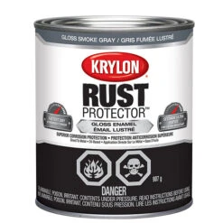 Peinture Antirouille émaillée Rust Protector De Krylon, à Base D'huile, Gris Fumée, 946 Ml