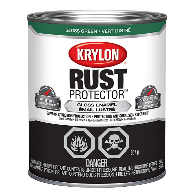 Peinture Antirouille émaillée Rust Protector De Krylon, à Base D'huile, Vert Lustré, 946 Ml 3 Peinture Antirouille émaillée Rust Protector De Krylon, à Base D'huile, Vert Lustré, 946 Ml