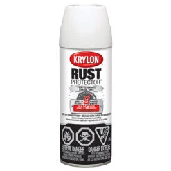 Peinture Antirouille à Pulvériser Rust Protector De Krylon, à Base D'huile, Blanc Mat, 340 G