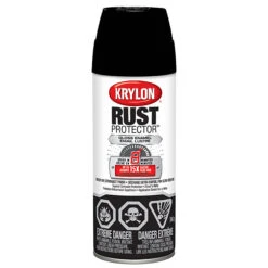 Peinture Antirouille émaillée En Aérosol Rust Protector De Krylon, à Base D'huile, Noir Lustré, 340 G