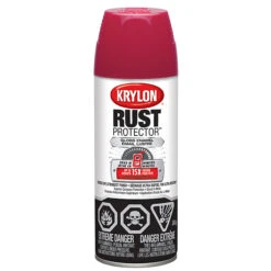 Peinture Antirouille émaillée En Aérosol Rust Protector De Krylon, à Base D'huile, Rouge Classique Lustré, 340 G