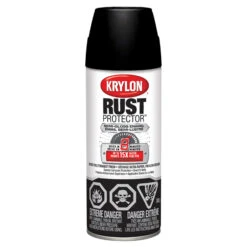 Peinture Antirouille émaillée En Aérosol Rust Protector De Krylon, à Base D'huile, Noir Semi-lustré, 340 G