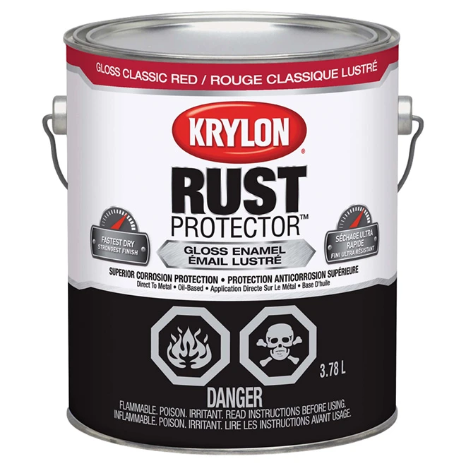 Peinture Antirouille émaillée Rust Protector De Krylon, Protection Contre La Corrosion, Rouge Classique Lustré, 3,78 L 3 Peinture Antirouille émaillée Rust Protector De Krylon, Protection Contre La Corrosion, Rouge Classique Lustré, 3,78 L