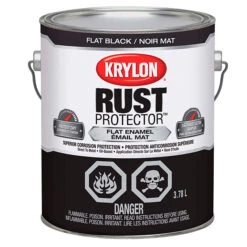 Peinture Antirouille émaillée Rust Protector De Krylon, à Base D'huile, Noir Mat, 3,78 L