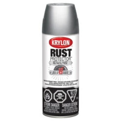 Peinture Antirouille émaillée En Aérosol Rust Protector De Krylon, à Base D'huile, Argent Métallique, 312 G