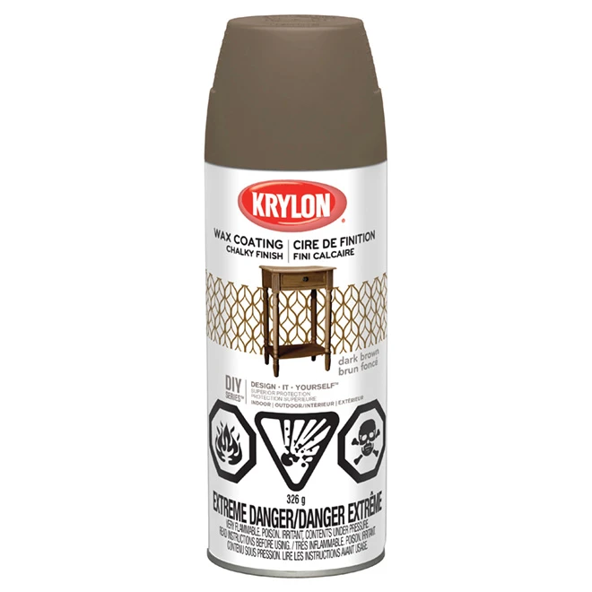 Cire De Finition Au Fini Calcaire En Aérosol Krylon, Brun Foncé, Mat, 340 G 3 Cire De Finition Au Fini Calcaire En Aérosol Krylon, Brun Foncé, Mat, 340 G