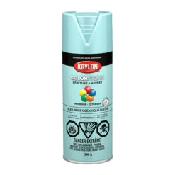 Peinture Et Apprêt En Un à Pulvériser Colormaxx De Krylon, à Base D'acrylique, Lustré, Bleu Océan, 340 G