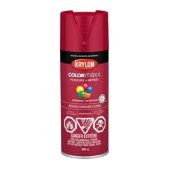 Krylon Peinture Et Apprêt COLORmaxx, Aérosol, 340 G, Rouge Cerise