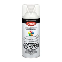 Peinture Et Apprêt Tout-en-un COLORmaxx De Krylon, à Pulvériser, Satiné, Cristal Limpide, 340 G