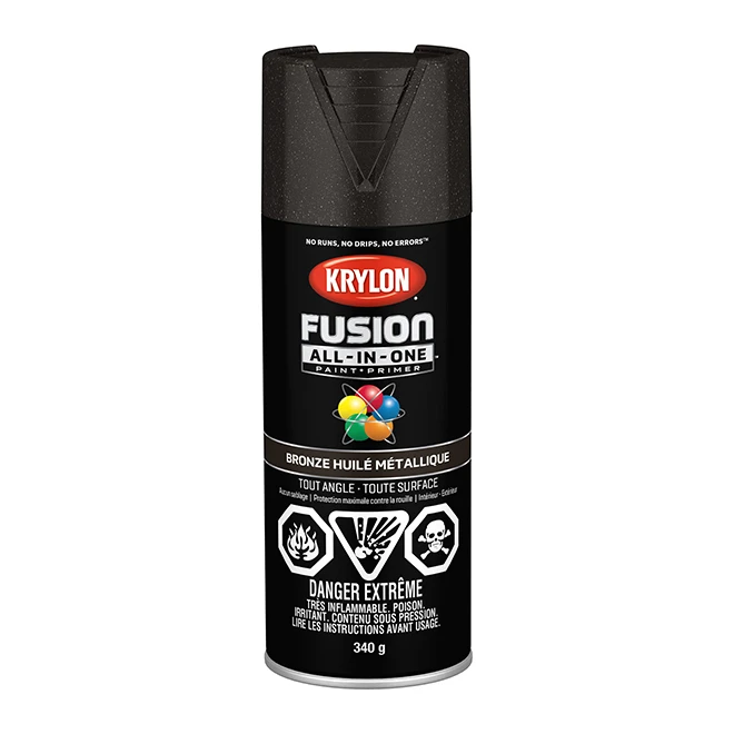 Krylon Peinture Et Apprêt Tout-en-un, 340 G, Bronze Huilé 3 Krylon Peinture Et Apprêt Tout-en-un, 340 G, Bronze Huilé