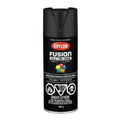Peinture Et Apprêt Tout-en-un Krylon, 340 G, Noir Inoxydable