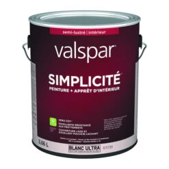 Peinture Teintable Sinplicity De Valspar, Blanc, Semi-lustré (3,66 L)