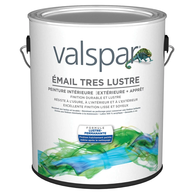 Peinture à émail Teintable Valspar Intérieure/extérieure, Base C, Lustré (3,43L) 3 Peinture à émail Teintable Valspar Intérieure/extérieure, Base C, Lustré (3,43L)