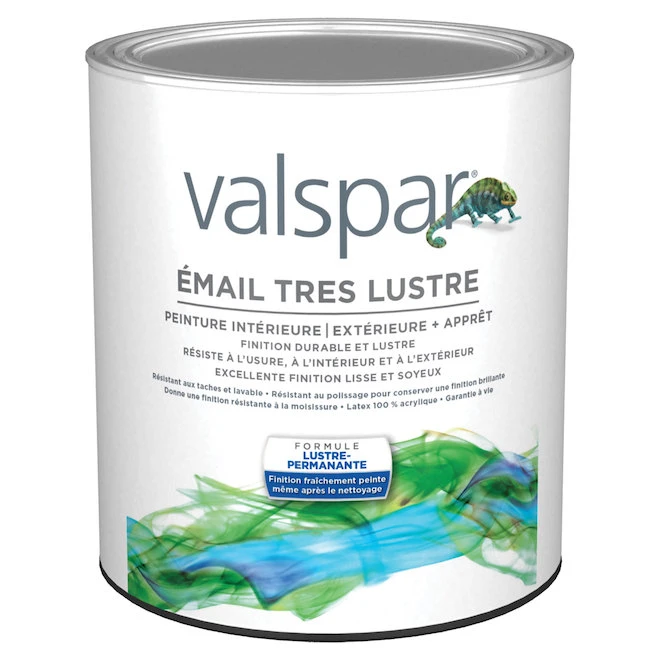 Peinture à émail Teintable Valspar Intérieure/extérieure, Base C, Lustré (857 Ml) 3 Peinture à émail Teintable Valspar Intérieure/extérieure, Base C, Lustré (857 Ml)