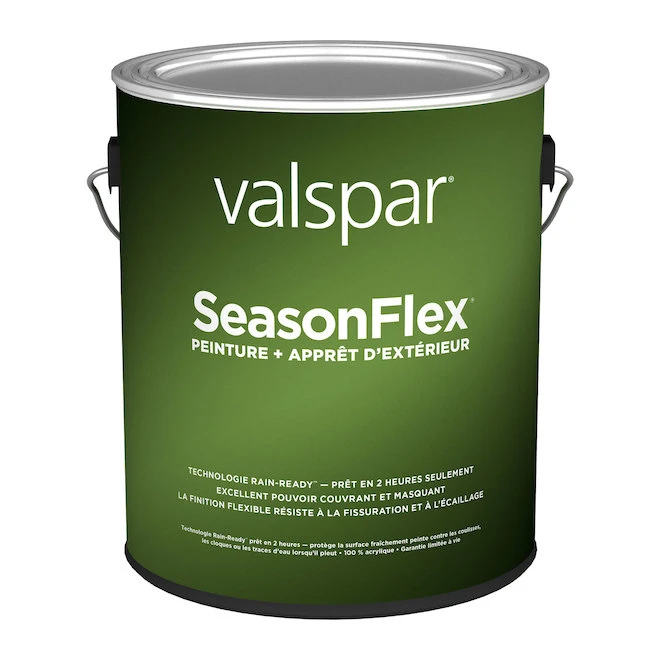 Peinture Extérieure Teintable SeasonFlex De Valspar, Base 2, Satiné (3,66 L) 3 Peinture Extérieure Teintable SeasonFlex De Valspar, Base 2, Satiné (3,66 L)