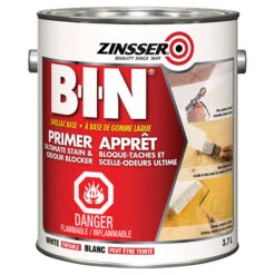 Apprêt D'impression B-I-N Zinsser, Base De Gomme Laque, 3,78 L, Blanc