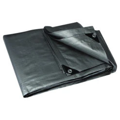 Bâche, Project Source, Polyéthylène, 10 Pi X 15 Pi, Gris