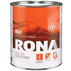 Peinture Extérieure, Latex Acrylique, 927 Ml, Blanc, Mat