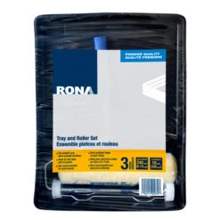 Ensemble Plateau, Manche Et Rouleau Rona, Polyester Synthétique, 9 3/4 Po L. X 3/8 Po Diamètre, 3 Pièces