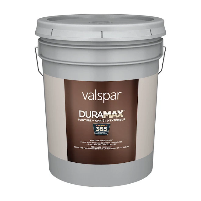 Peinture Avec Apprêt Duramax Valspar D'extérieur Avec Technologie Flex Shield 365, 17,1 L 3 Peinture Avec Apprêt Duramax Valspar D'extérieur Avec Technologie Flex Shield 365, 17,1 L