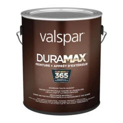 Peinture Extérieure Teintable Valspar Duramax, Ultra Blanc, Semi-lustré (3,72 L)