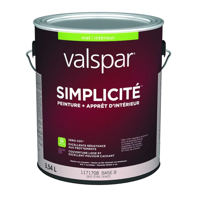 Peinture Avec Apprêt Simplicity Valspar Intérieur Blanc Ultra 3,54 L 3 Peinture Avec Apprêt Simplicity Valspar Intérieur Blanc Ultra 3,54 L