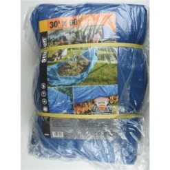 Bâche, 30' X 60', Polyéthylène, Bleu