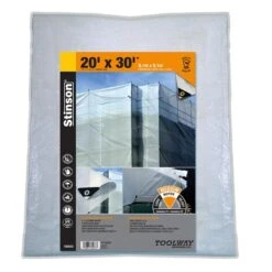 Bâche, 20' X 30', Polyéthylène, Clair