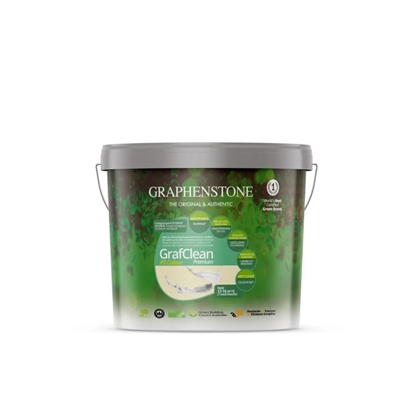Peinture écologique Mate Intérieur/extérieur Grafclean Premium Par Graphenstone, 4 Litres, Vert Moyen Supremo 3 Peinture écologique Mate Intérieur/extérieur Grafclean Premium Par Graphenstone, 4 Litres, Vert Moyen Supremo