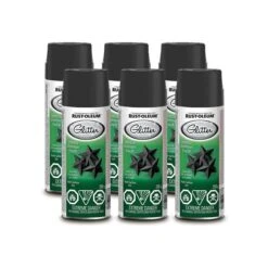 Peinture à L'alkyde En Aérosol Rust-Oleum Specialty Paillettes Noir Satiné 290g, Paquet De 6