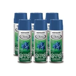 Peinture à L'alkyde En Aérosol Rust-Oleum Specialty Paillettes Bleu Satiné 290g, Paquet De 6